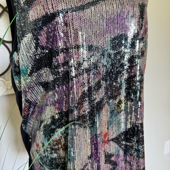 CJ BANKS 16W 18W Tall Sequin Tank Top - Picture 3 of 6